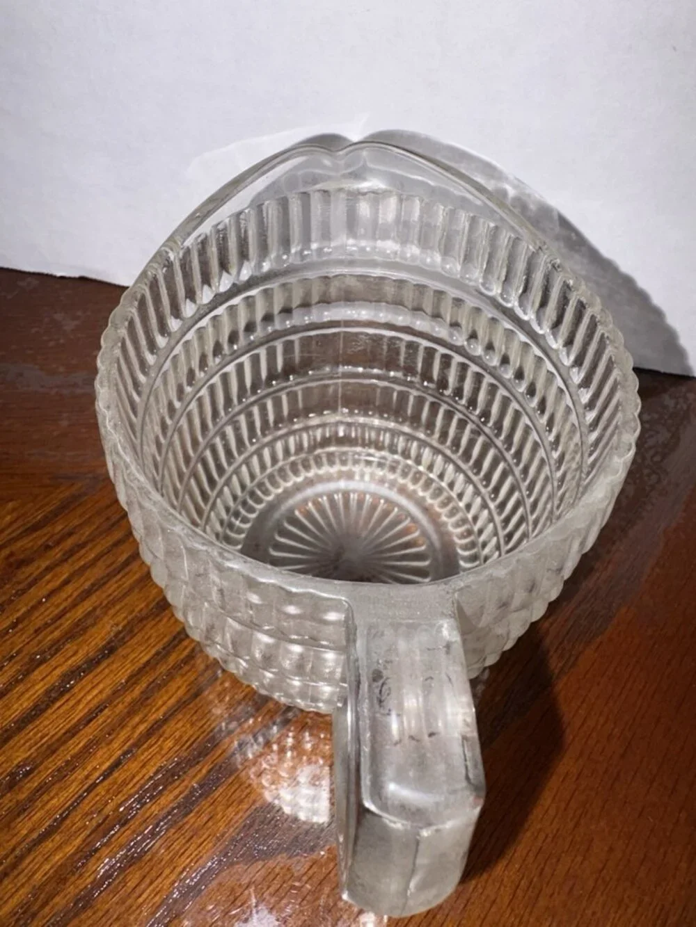 Vintage 1940s Hazel Atlas Glass Beehive Creamer Milk Service